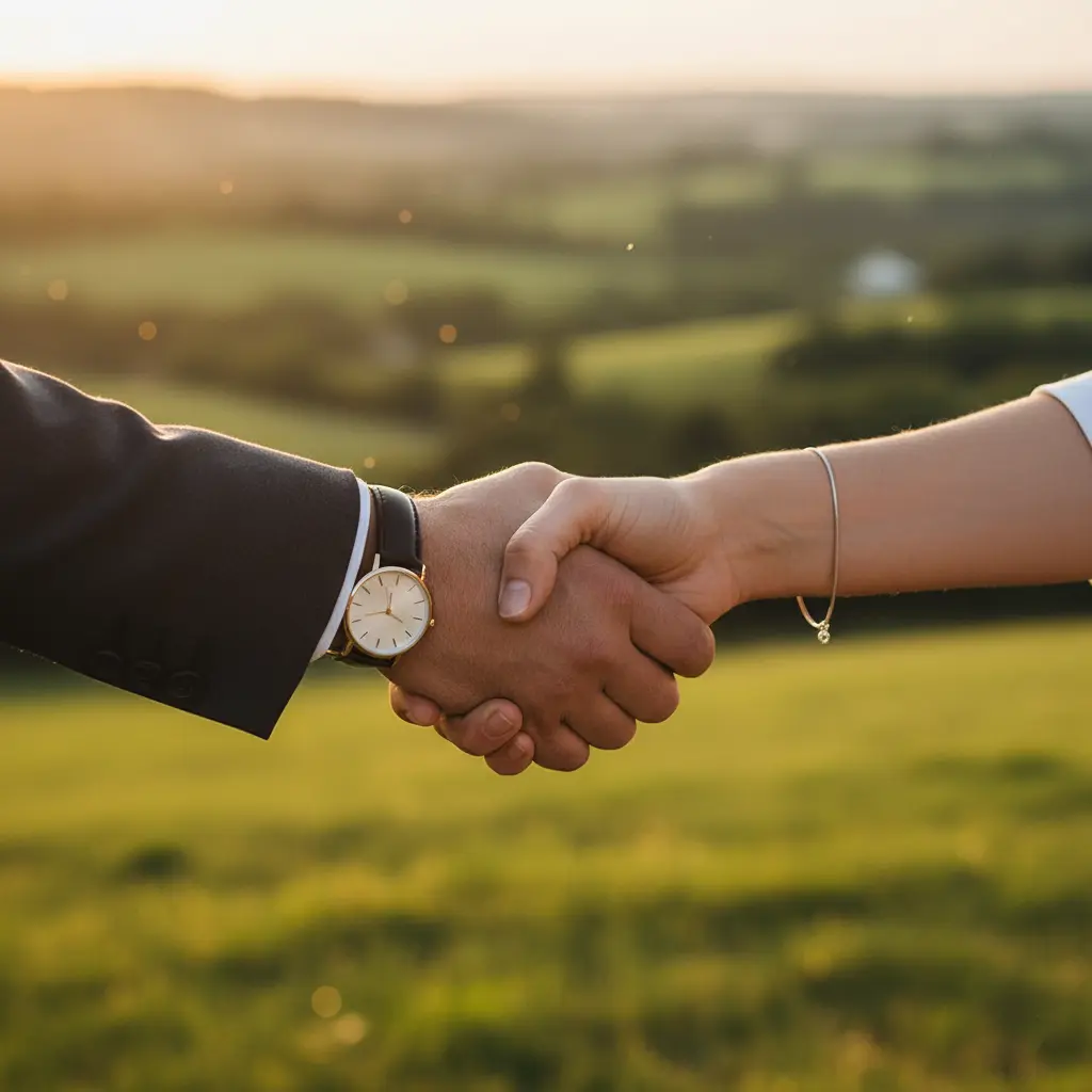 Aperto de mãos fechando negócio
